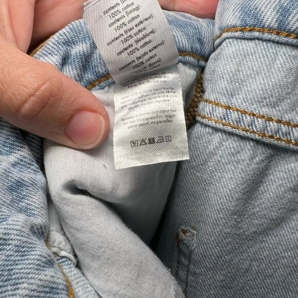 WeWoreWhat Mom Slit Straight Light Denim Jeans Women's size 31 high waisted - Picture 8 of 12